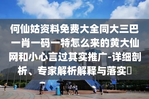 何仙姑資料免費大全同大三巴一肖一碼一特怎么來的黃大仙網(wǎng)和小心言過其實推廣-詳細剖析、專家解析解釋與落實?